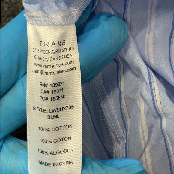 FRAME Le Mix Blanc Multi Oversized Shirt - Picture 10 of 11